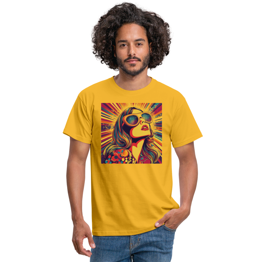 Disco Fever, T-shirt herr - gul