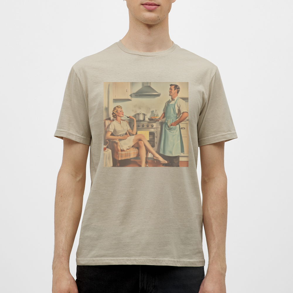 Äta bör man - annars dör man, T-shirt herr - sandbeige
