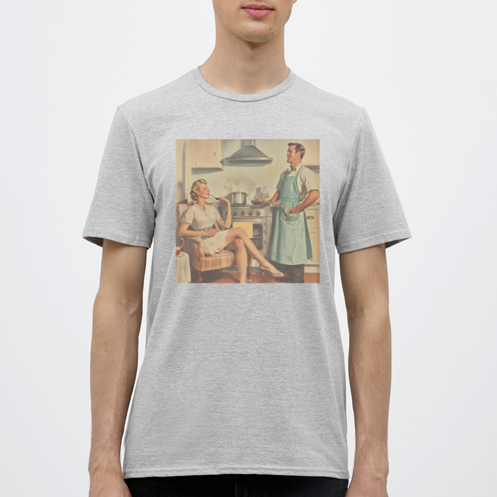 Äta bör man - annars dör man, T-shirt herr - gråmelerad
