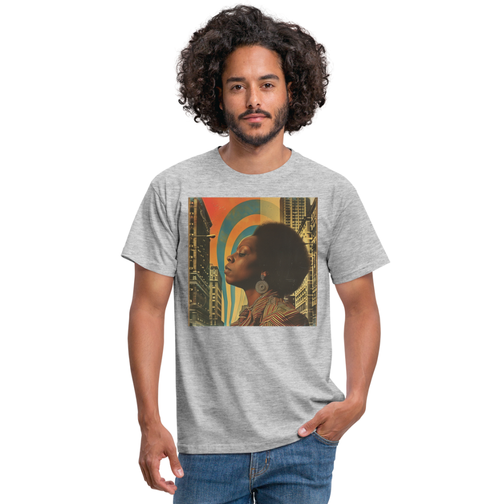 Jazz in the Moonlight, T-shirt herr - gråmelerad