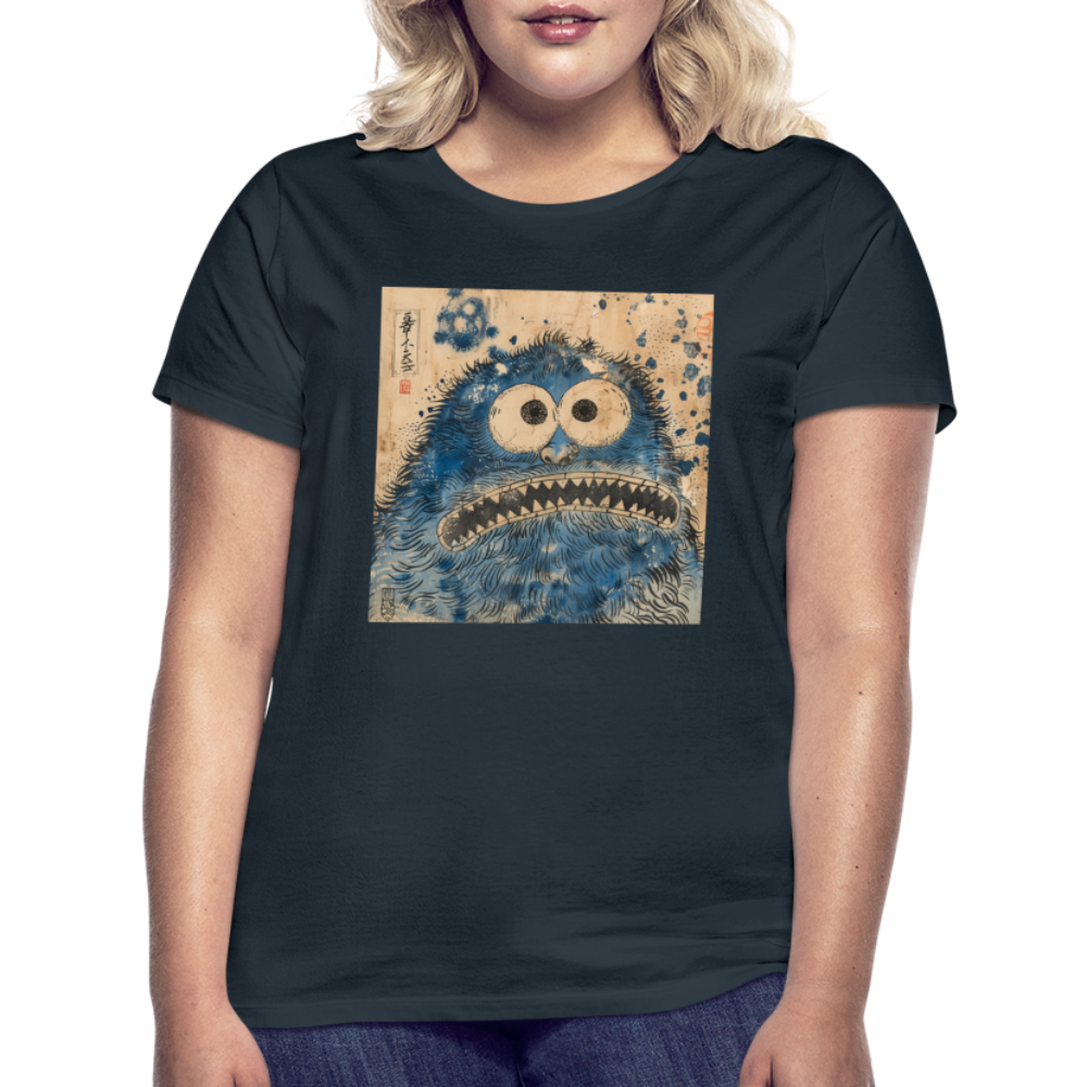 Uramiko ramlar i vattnet, T-shirt dam - marinblå