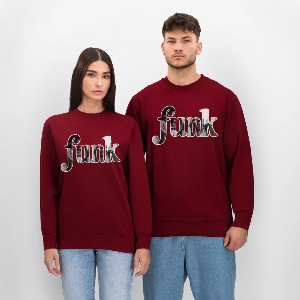 Funk Vibes, Ekologisk sweatshirt CHANGER unisex från Stanley/Stella - vinröd