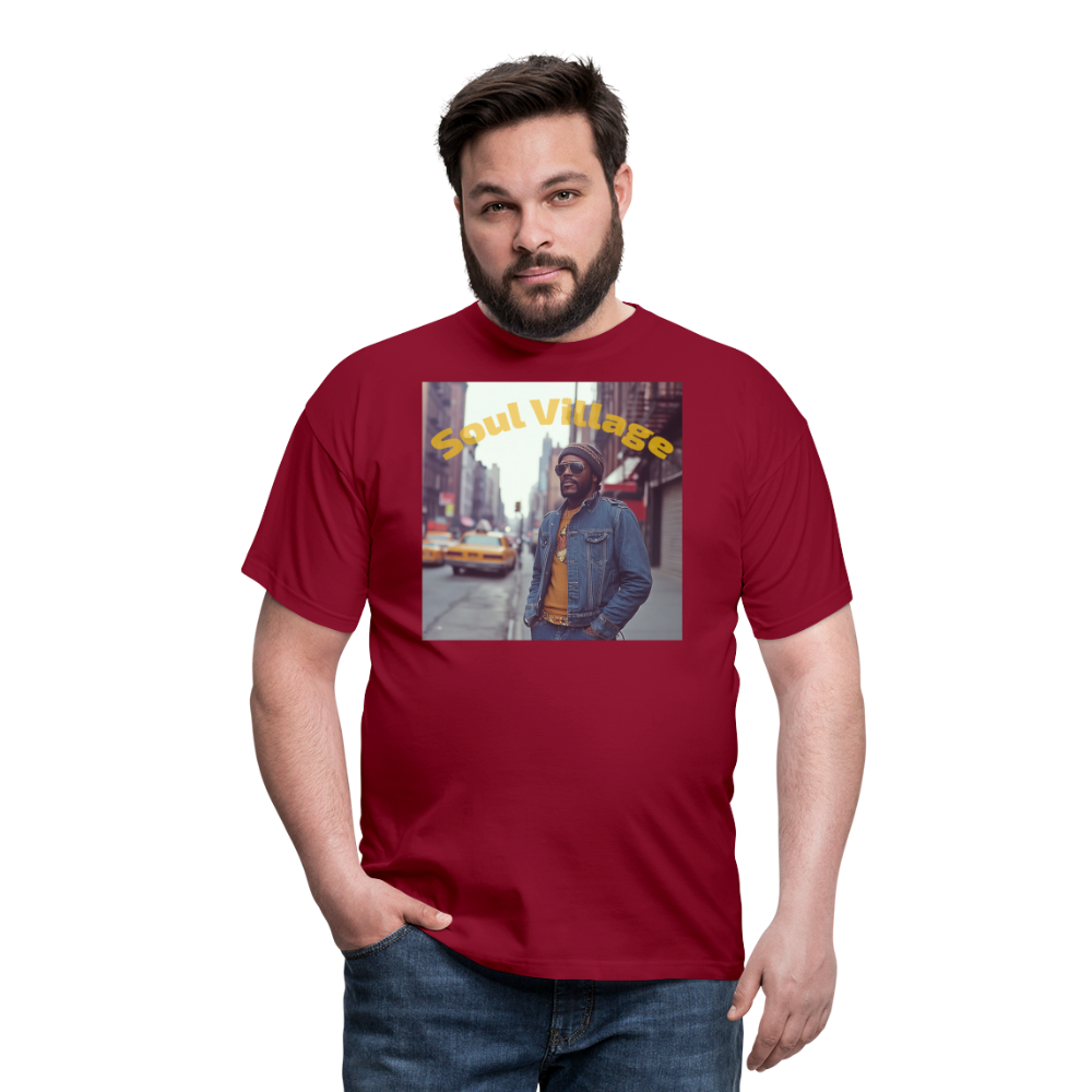 Soul Village, T-shirt herr - tegelröd