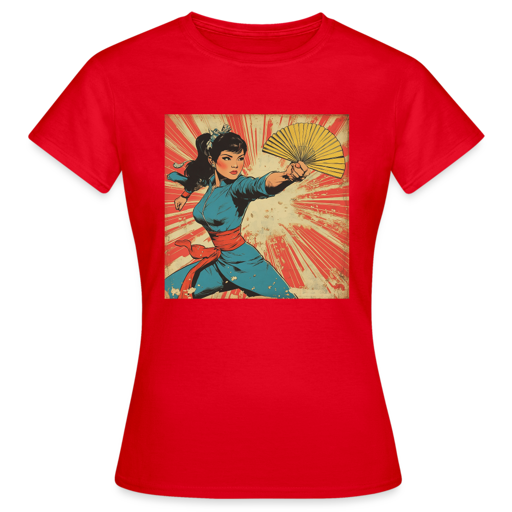 Solfjädern, T-shirt dam - röd