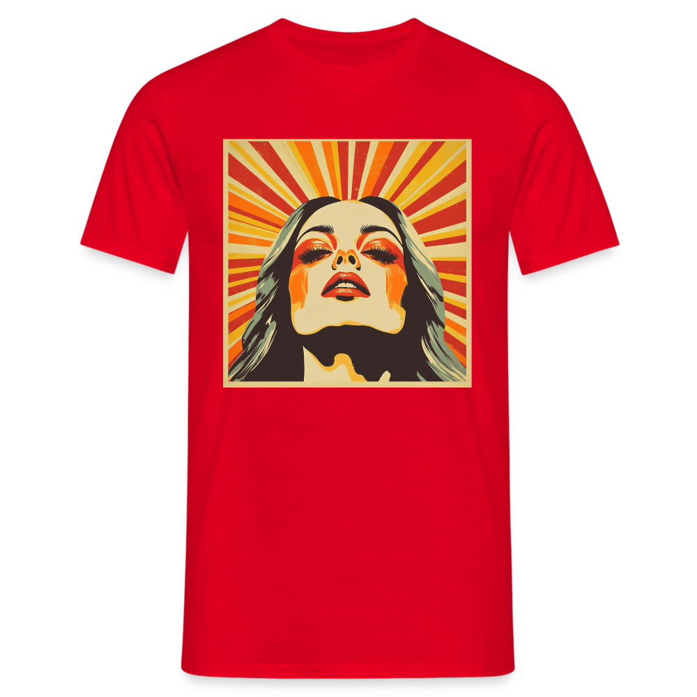 Dagens Första Strålar, T-shirt herr - röd