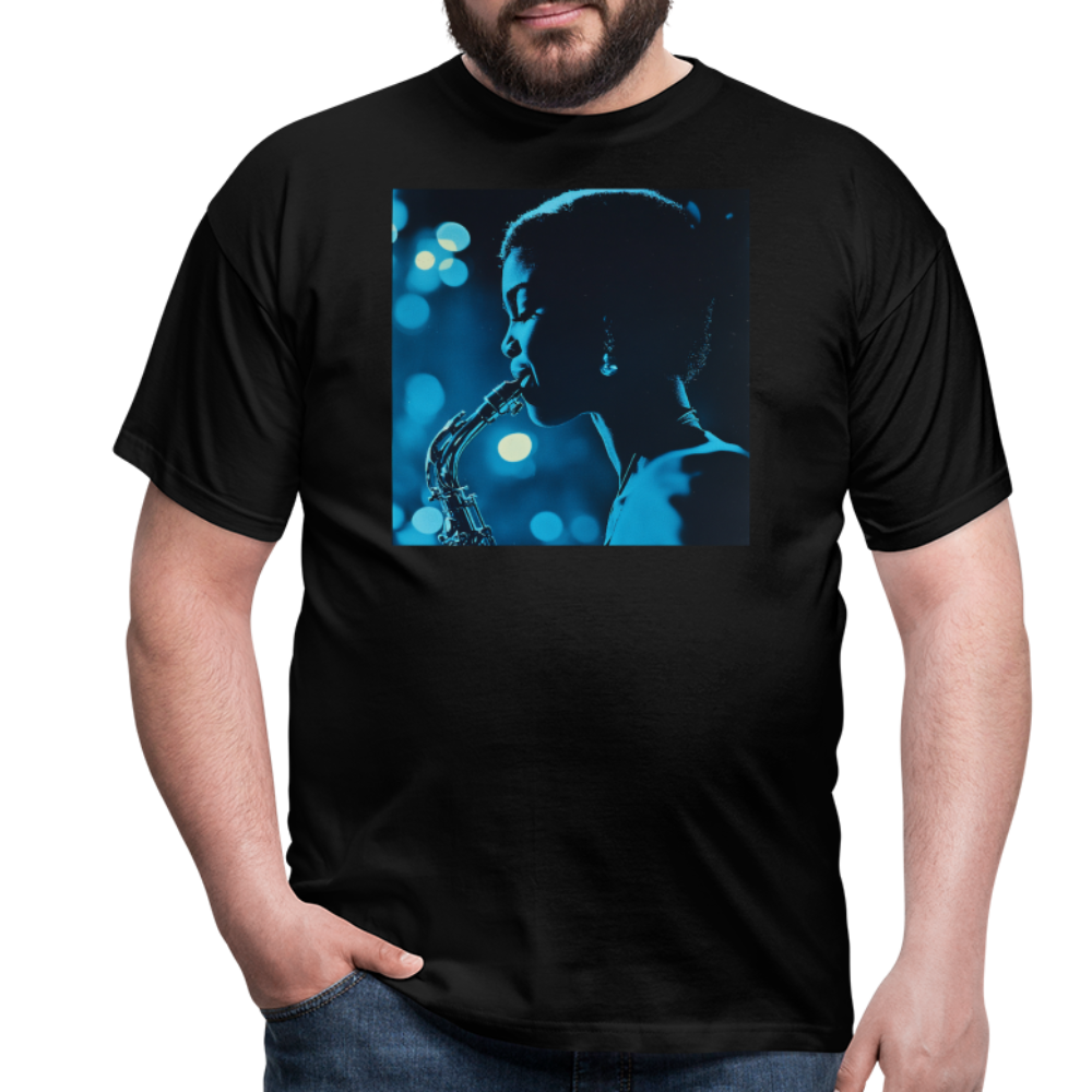 Blå toner i skymningen, T-shirt herr - svart
