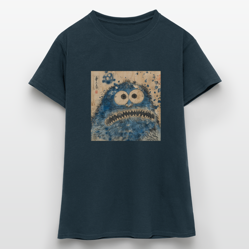Uramiko ramlar i vattnet, T-shirt dam - marinblå