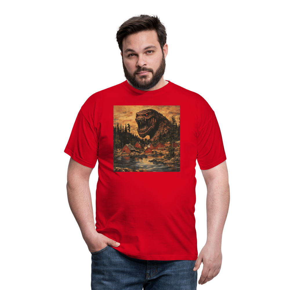 När Draken Vaknade vid Siljan, T-shirt herr - röd