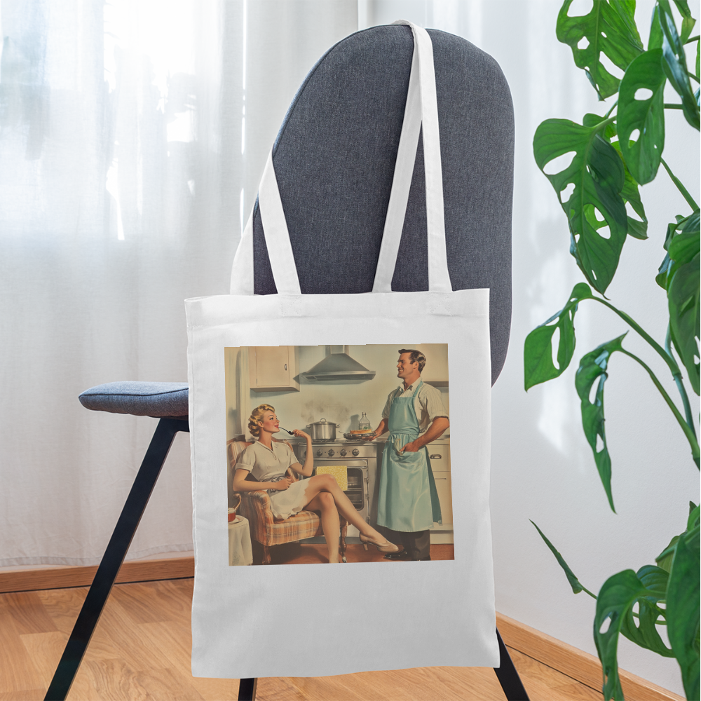 Äta bör man - annars dör man, Tygväska - vit
