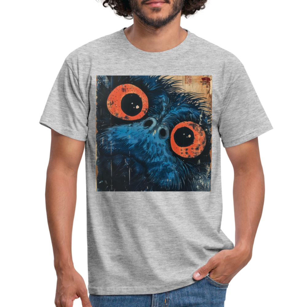 Den blå vännen, T-shirt herr - gråmelerad