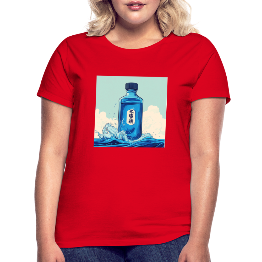 I Blått och Tystnad, T-shirt dam - röd