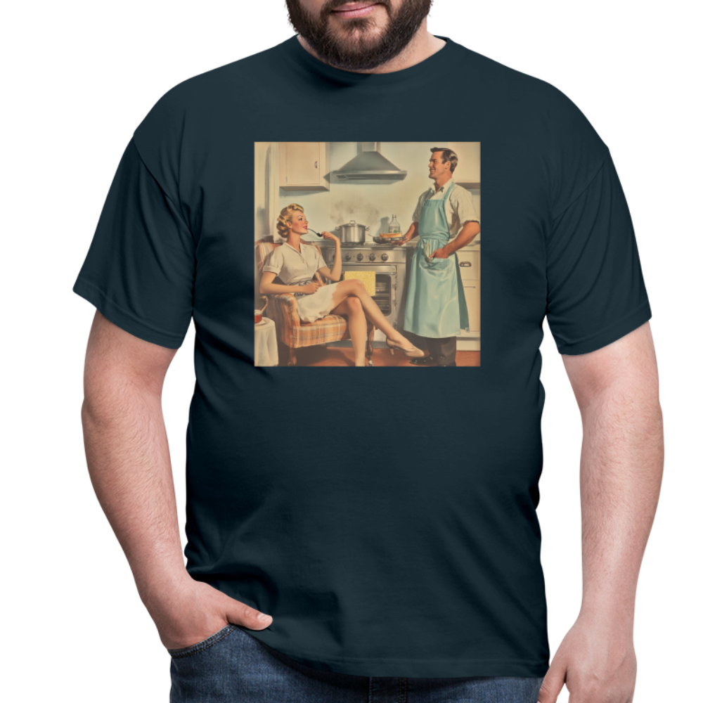 Äta bör man - annars dör man, T-shirt herr - marinblå