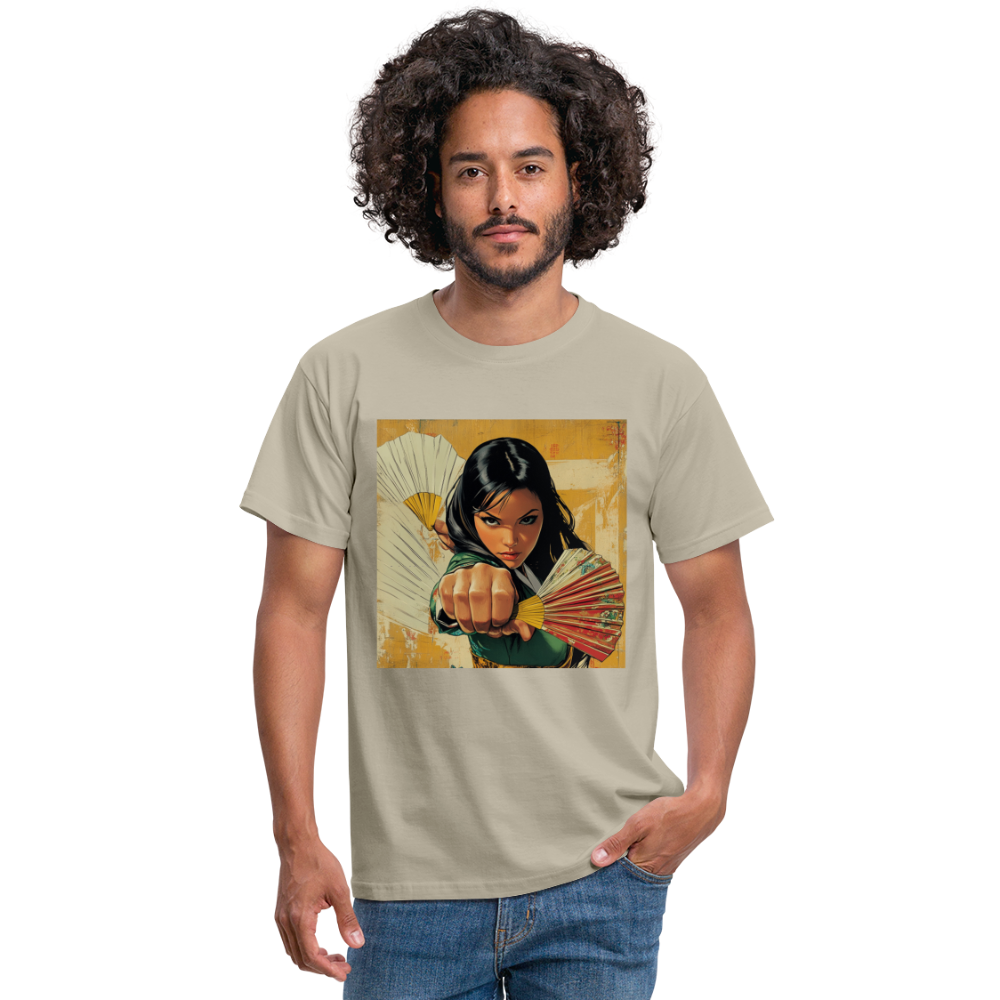 Blå Lotus, T-shirt herr - sandbeige