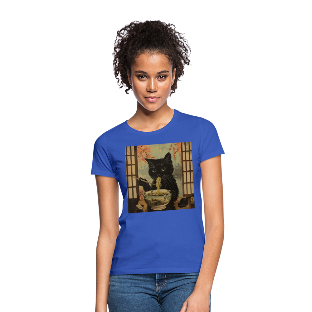 Ramenkatt, T-shirt dam - royalblå