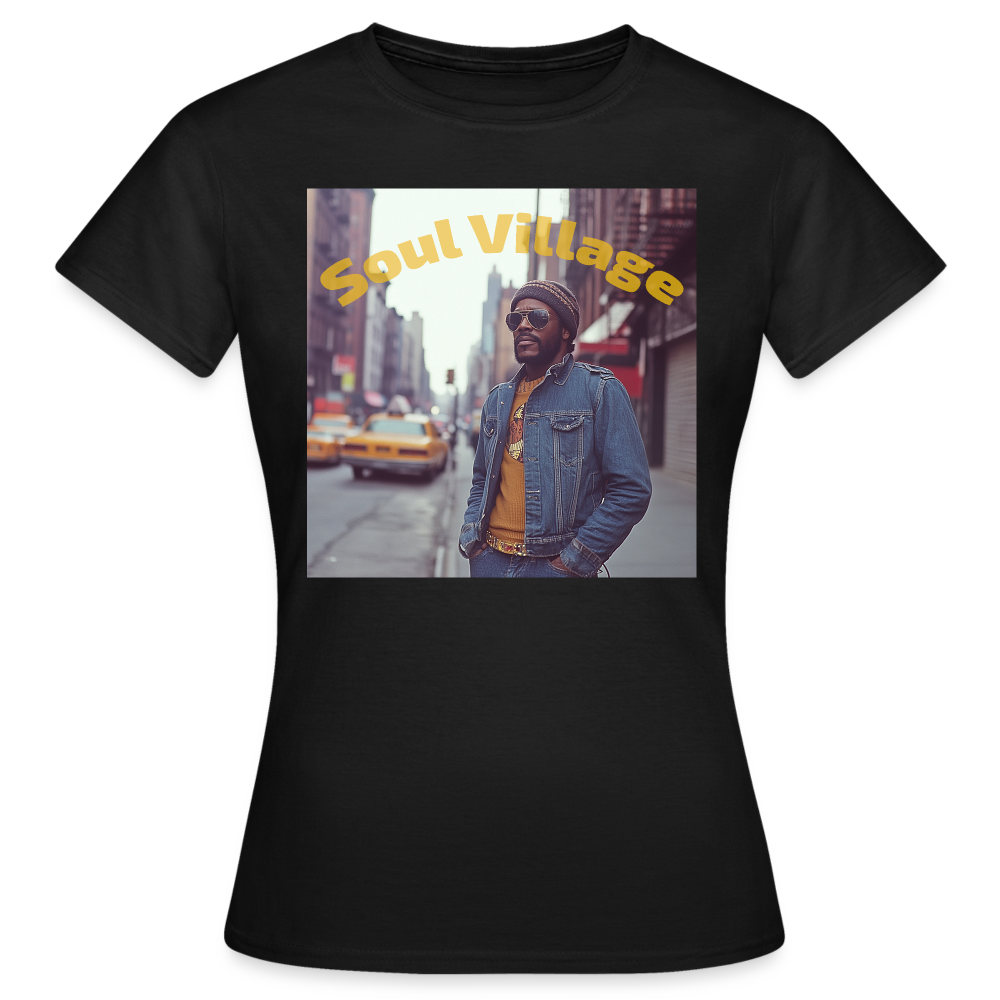 Soul Village, T-shirt dam - svart