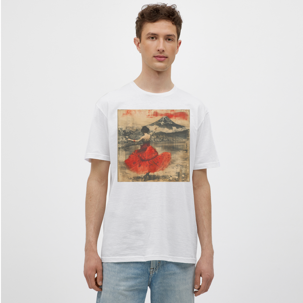 Flamenco i Solens Land, T-shirt herr - vit