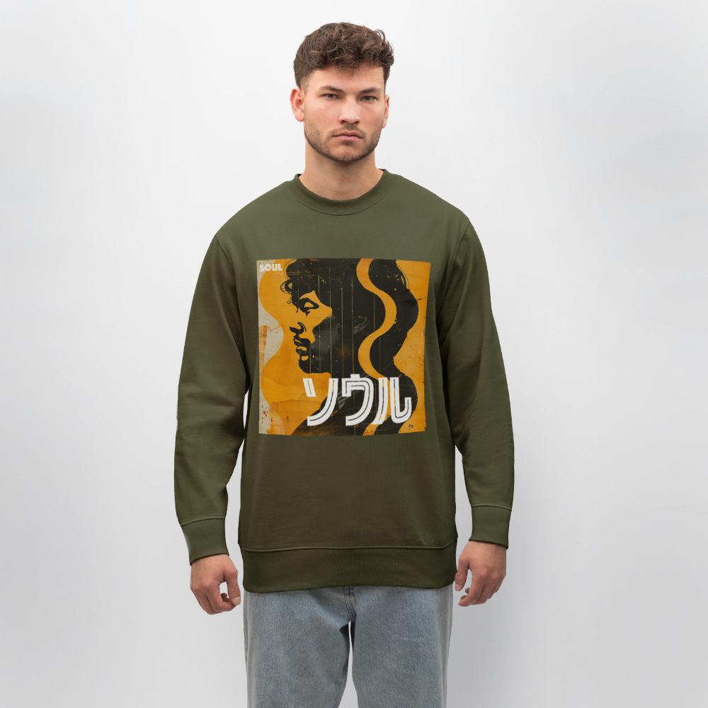 Nippon Grooves, Ekologisk sweatshirt CHANGER unisex från Stanley/Stella - kaki