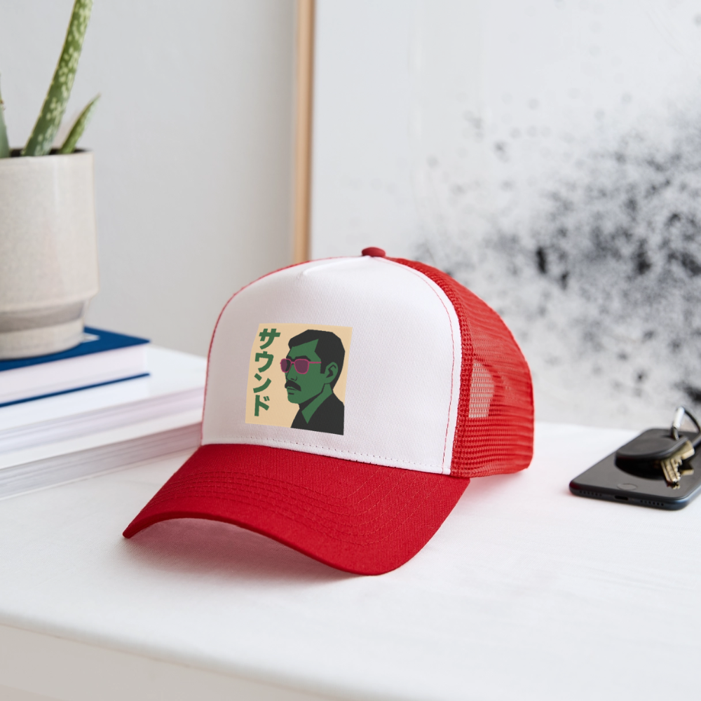 Nippon Sound, Trucker Cap - vit/röd