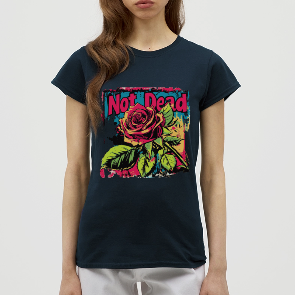 Den Eviga Rosen, T-shirt dam - marinblå
