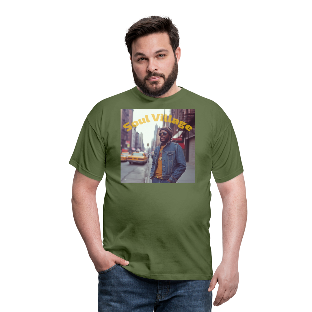 Soul Village, T-shirt herr - Militärgrön
