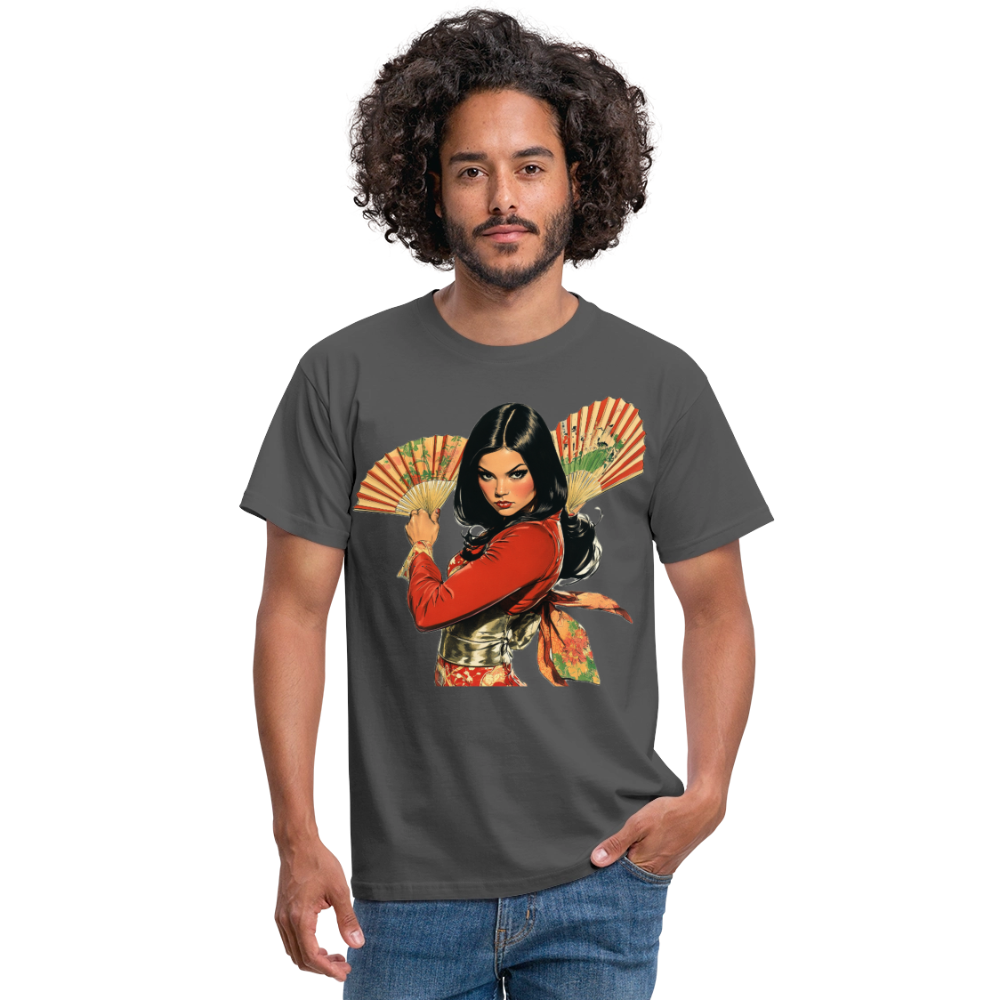 Dansen med Solfjädrar: Vindens krigare, T-shirt herr - kolgrå