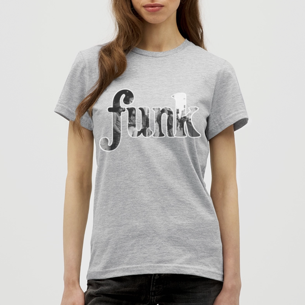 Funk Vibes, T-shirt dam - gråmelerad