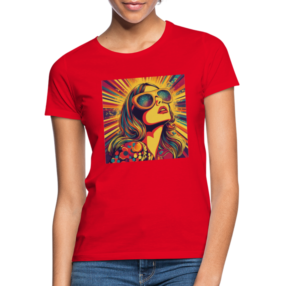 Disco Fever, T-shirt dam - röd