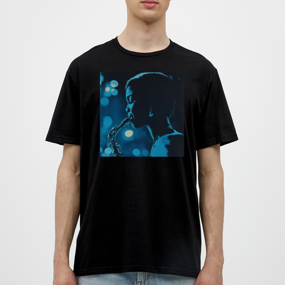 Blå toner i skymningen, T-shirt herr - svart