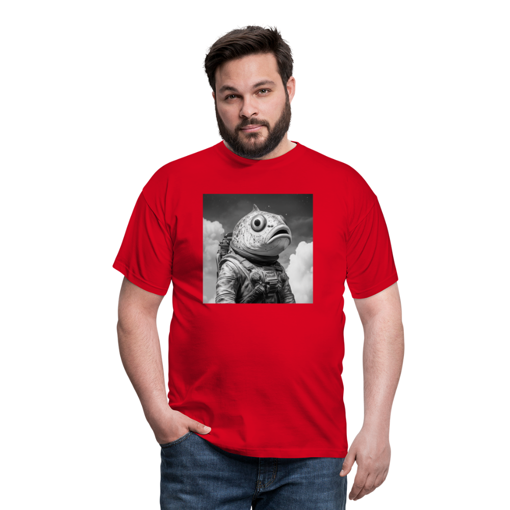 En ensam simtur i universum, T-shirt herr - röd