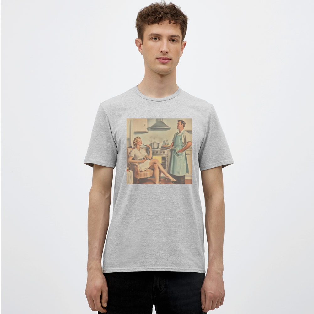 Äta bör man - annars dör man, T-shirt herr - gråmelerad