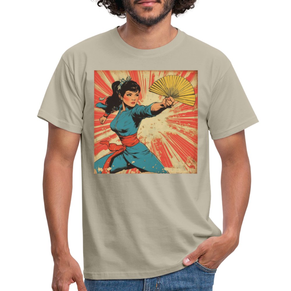 Solfjädern, T-shirt herr - sandbeige