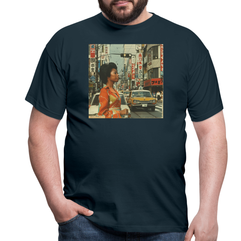 Yumi Sakamoto, T-shirt herr - marinblå