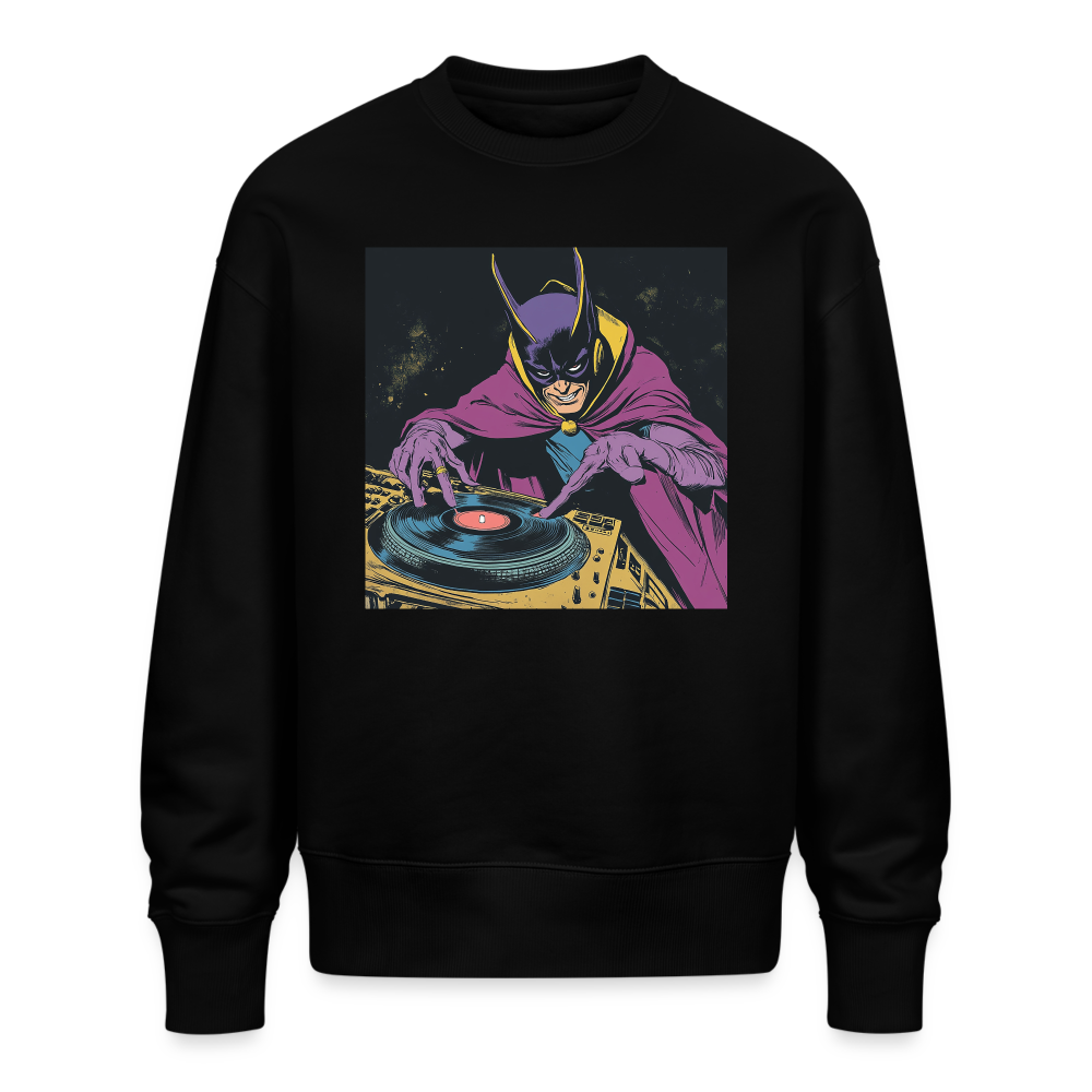 Purple Pulse, Ekologisk oversizetröja RADDER unisex från Stanley/Stella - svart