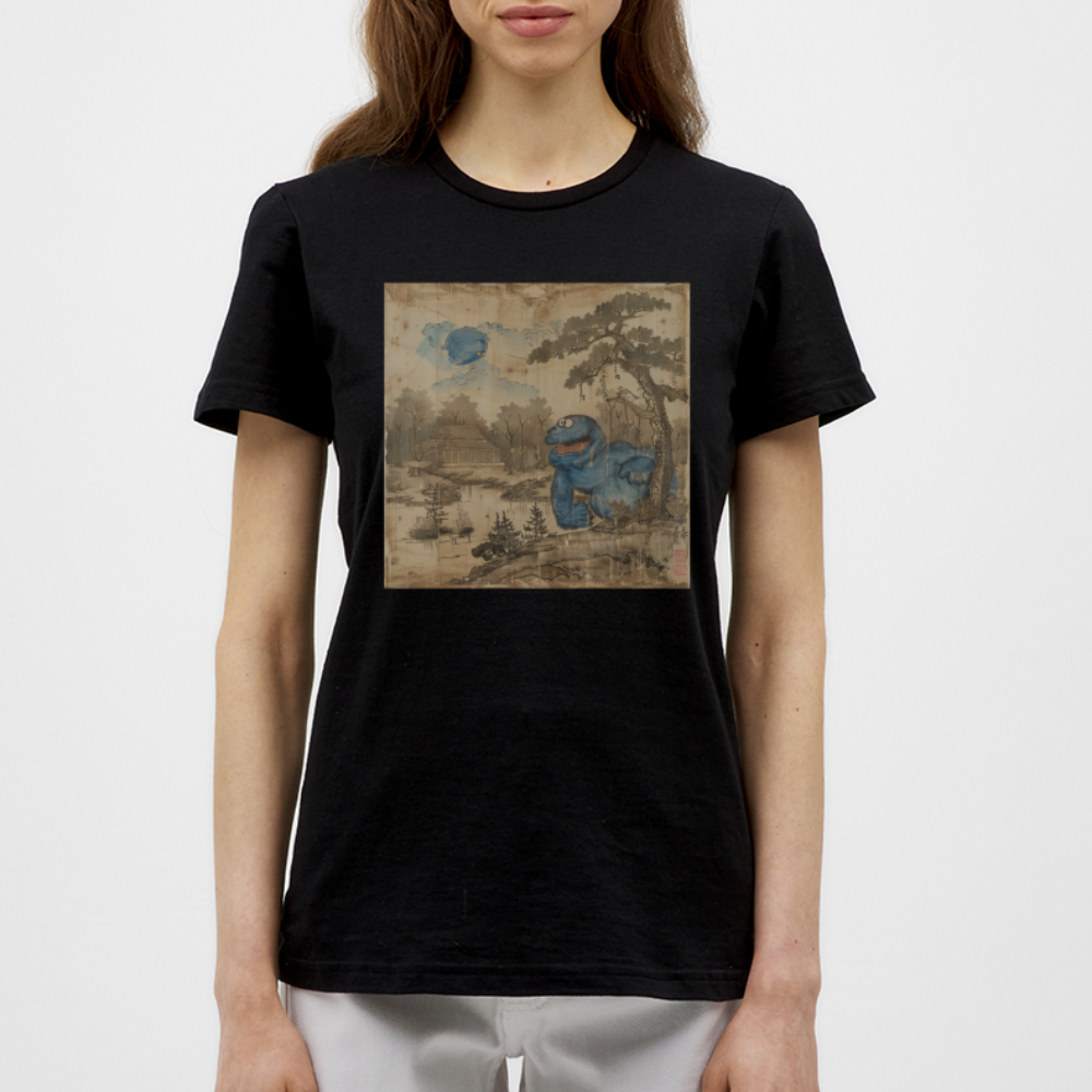 Uramiko vid floden, T-shirt dam - svart