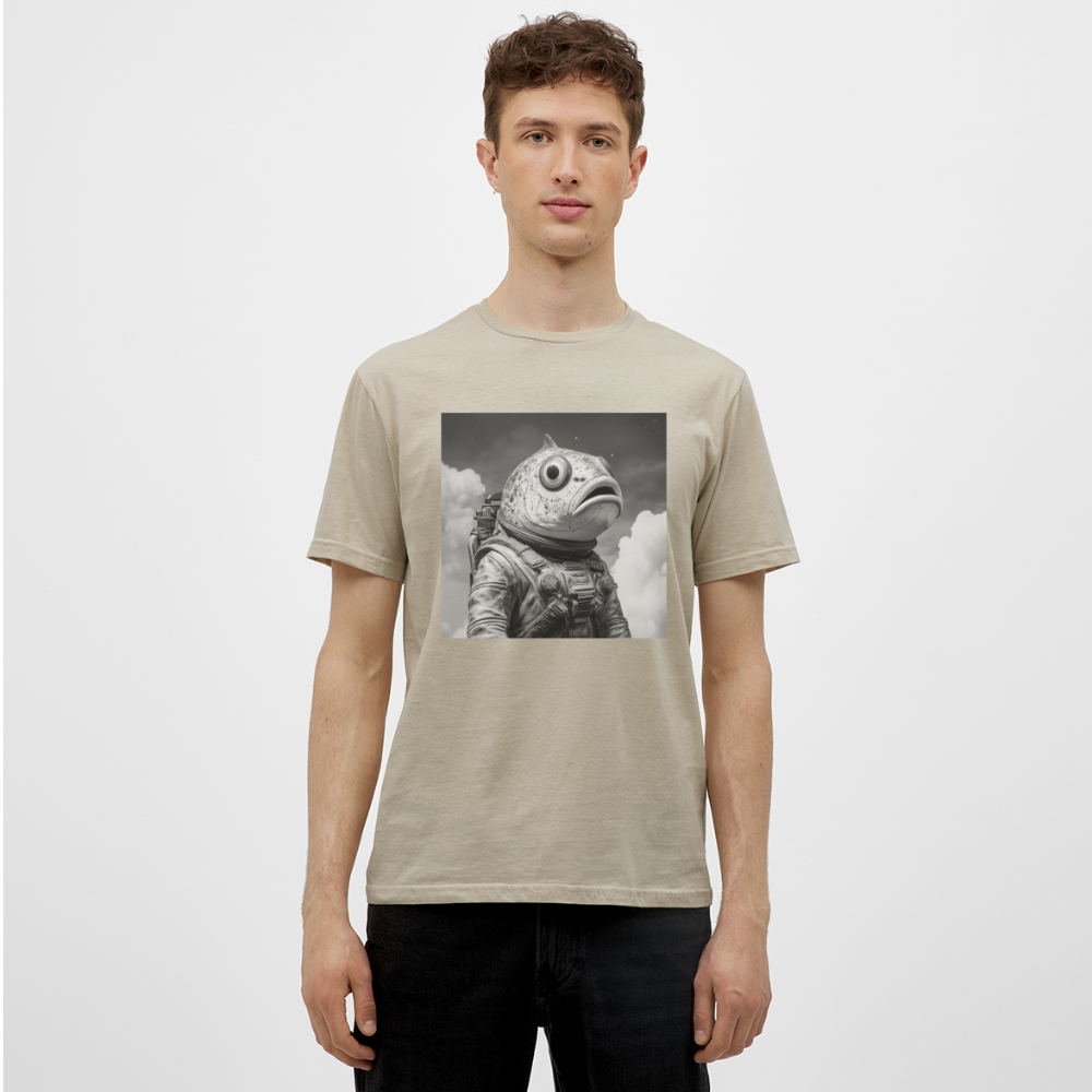 En ensam simtur i universum, T-shirt herr - sandbeige