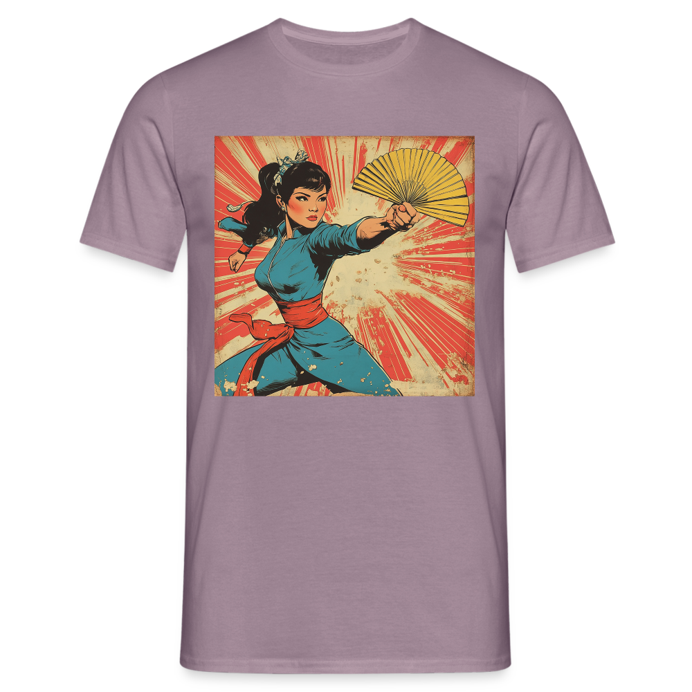 Solfjädern, T-shirt herr - lilagrå