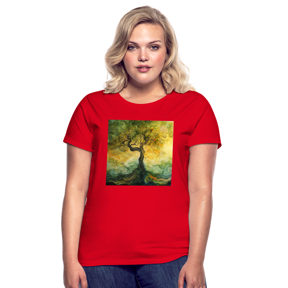 Trädets visdom, T-shirt dam - röd