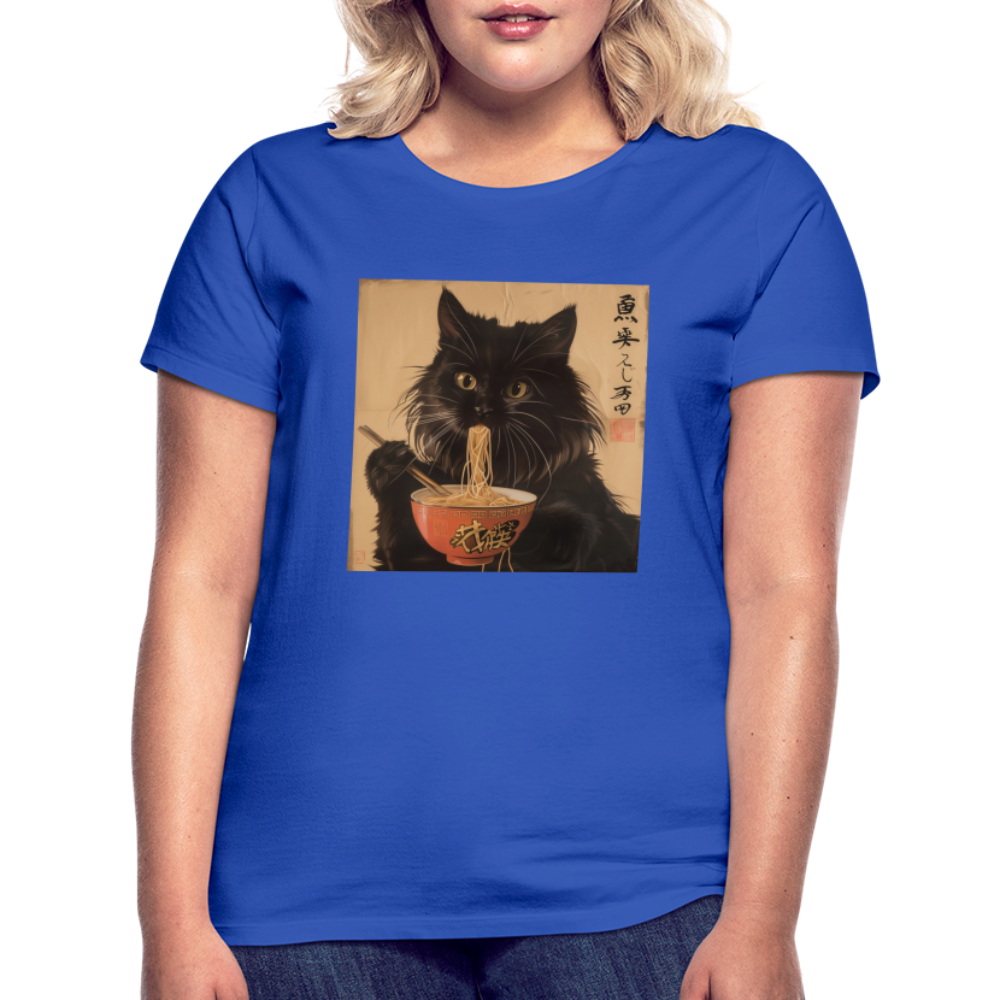 Kejsarens Katt och Ramens Hemlighet, T-shirt dam - royalblå