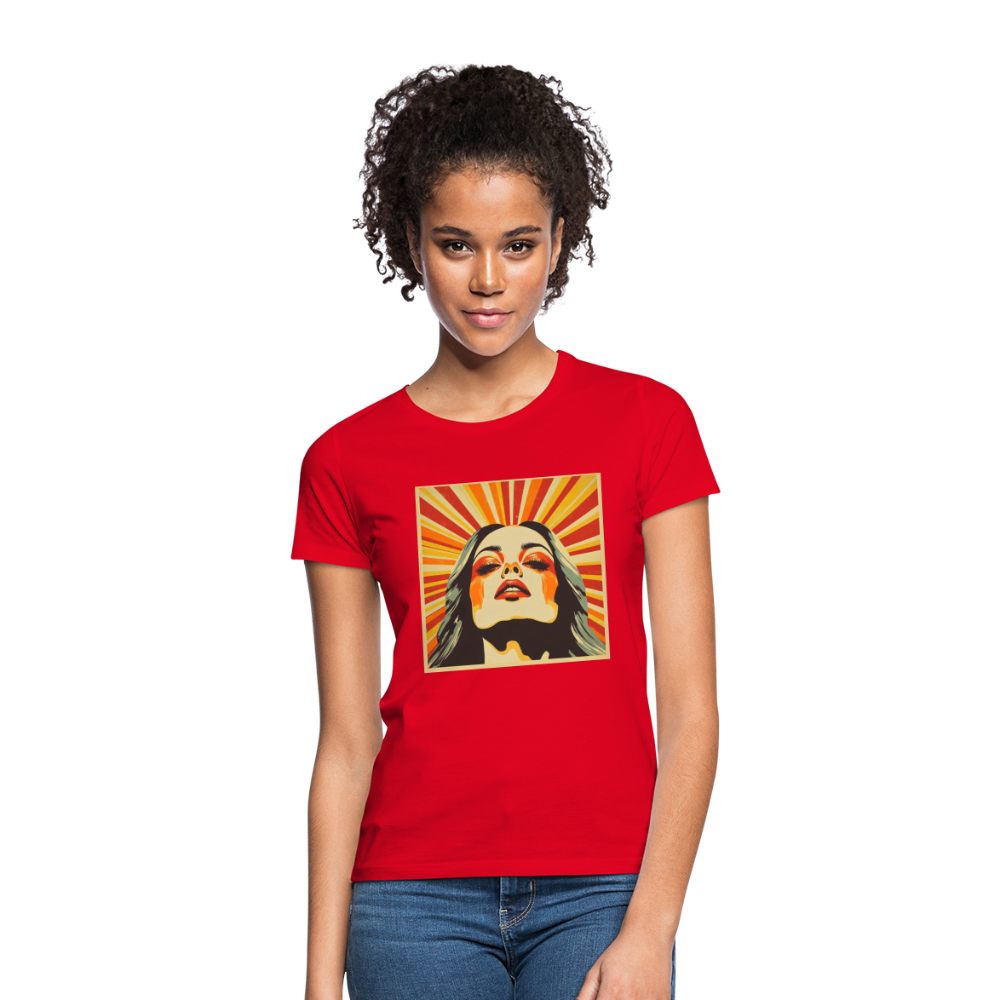 Sun Girl, T-shirt dam - röd