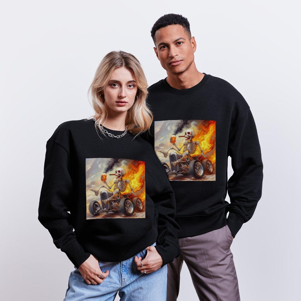 Knekta Krash, Ekologisk oversizetröja RADDER unisex från Stanley/Stella - svart