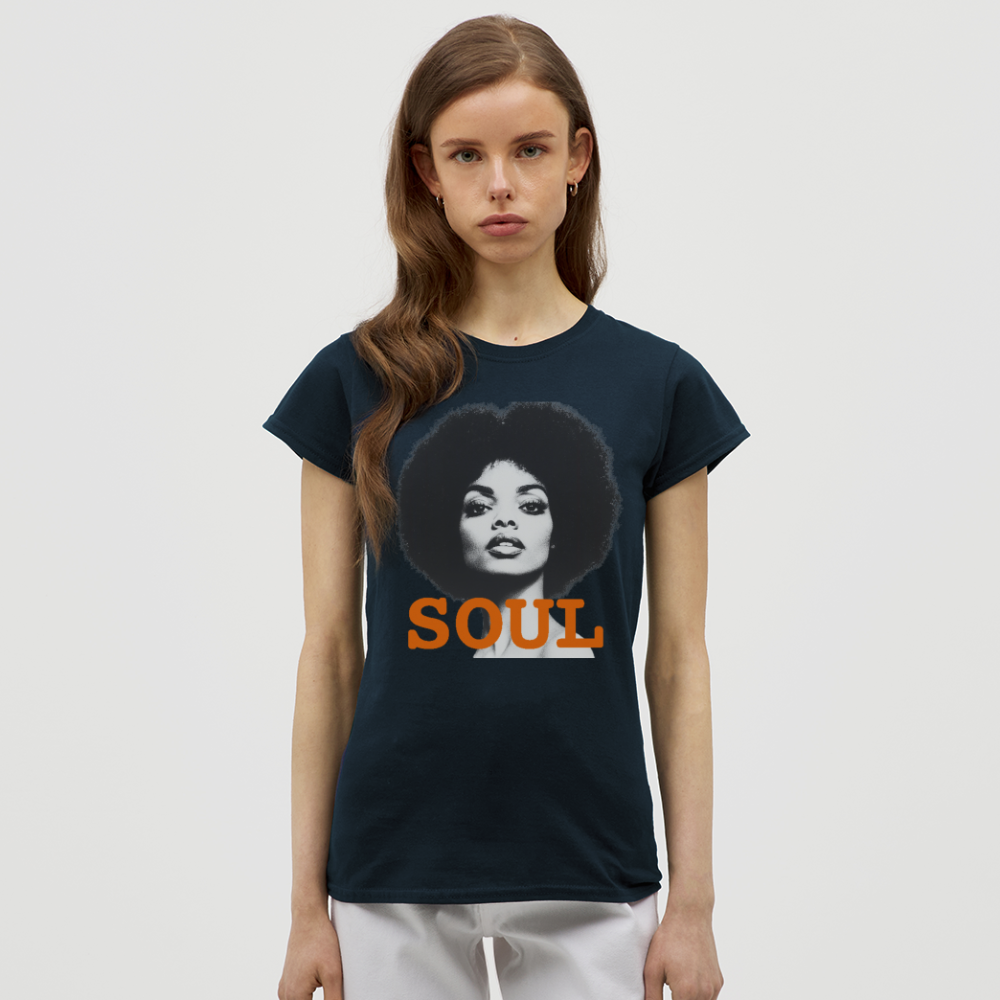 Soul PWR, T-shirt dam - marinblå