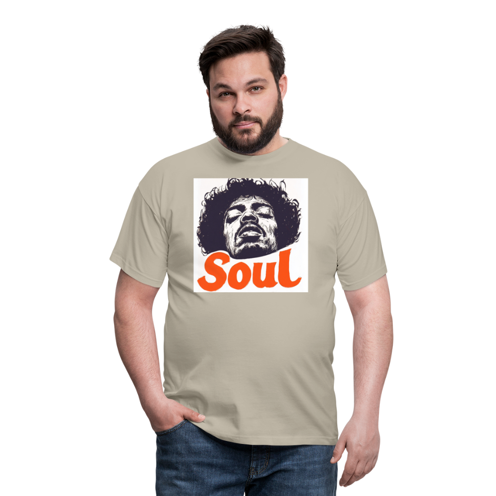 Kärlek, frihet och rättvisa, T-shirt herr - sandbeige