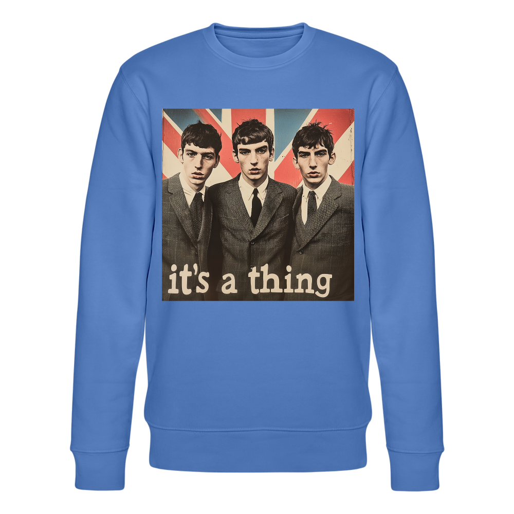 British, Bold & Unapologetic, Ekologisk sweatshirt CHANGER unisex från Stanley/Stella - blå