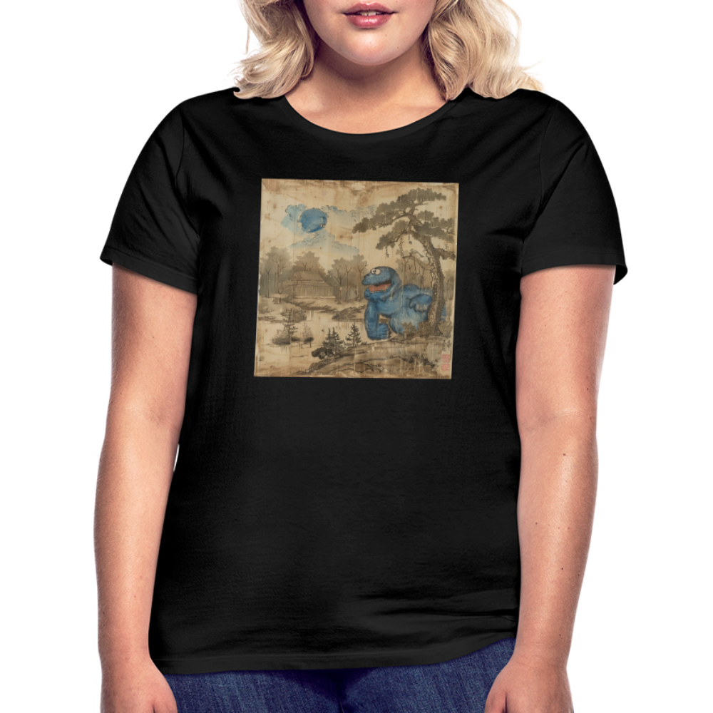 Uramiko vid floden, T-shirt dam - svart