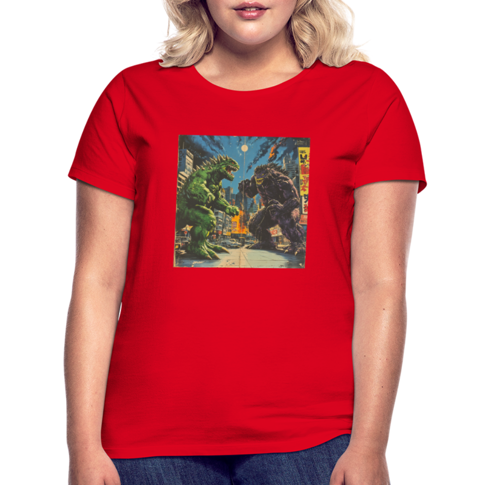 Kampen vid Solnedgången, T-shirt dam - röd