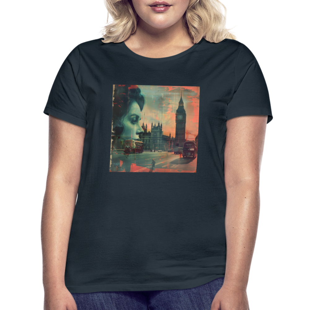 The Beat of London, T-shirt dam - marinblå