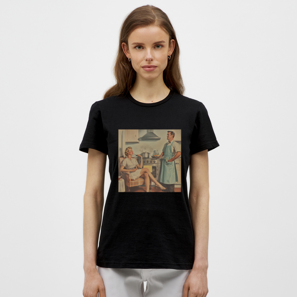 Äta bör man - annars dör man, T-shirt dam - svart