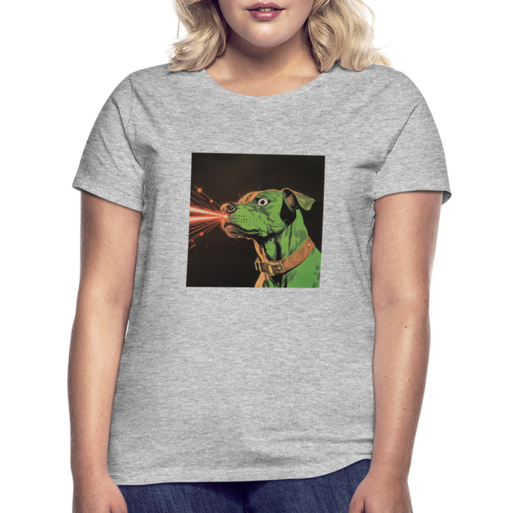 Strålhunden, T-shirt dam - gråmelerad