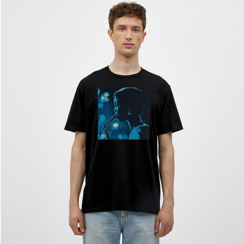 Blå toner i skymningen, T-shirt herr - svart