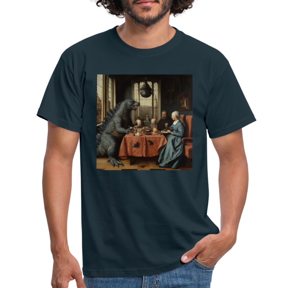 Familjens Fest med Gäst,T-shirt herr - marinblå